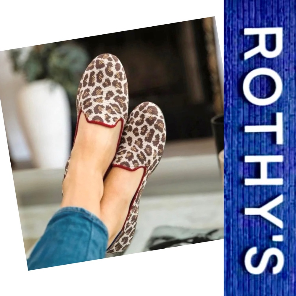 Rothy’s Mocha Spot “The Loafer” Size 8 EUC